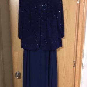 Long formal navy blue dress size 16W